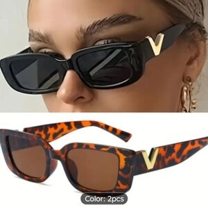 Chic cat eye fashion V design glasses